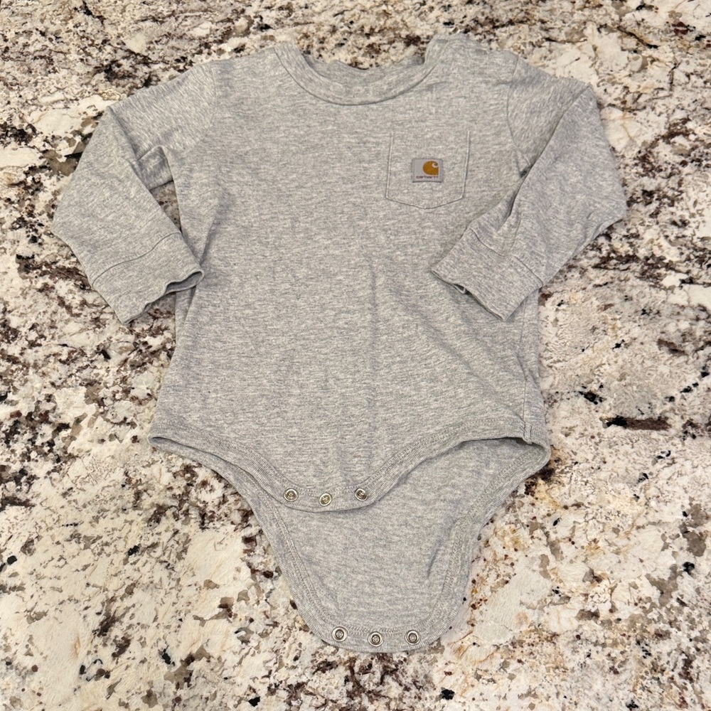 Carhartt Heather Gray Baby Onesie